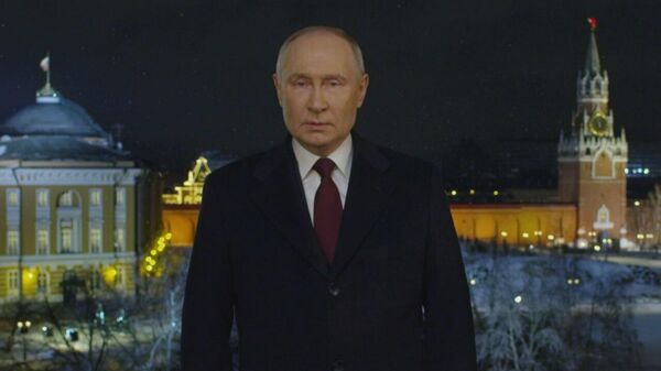 President of Russia Vladimir Putin sends New Year address to the nation on 2024 New Year’s eve - Sputnik भारत