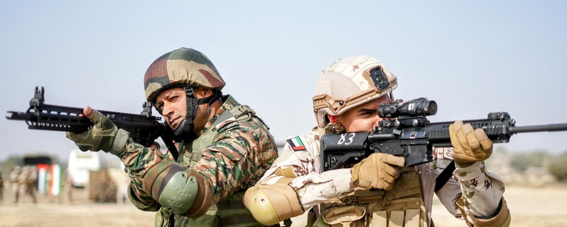 The Indian Army and UAE Land Forces troops are sharing best practices and honing their battle craft & shooting skills during the Joint Military Exercise Desert Cyclone-I in Rajasthan. - Sputnik भारत, 1920, 06.01.2024