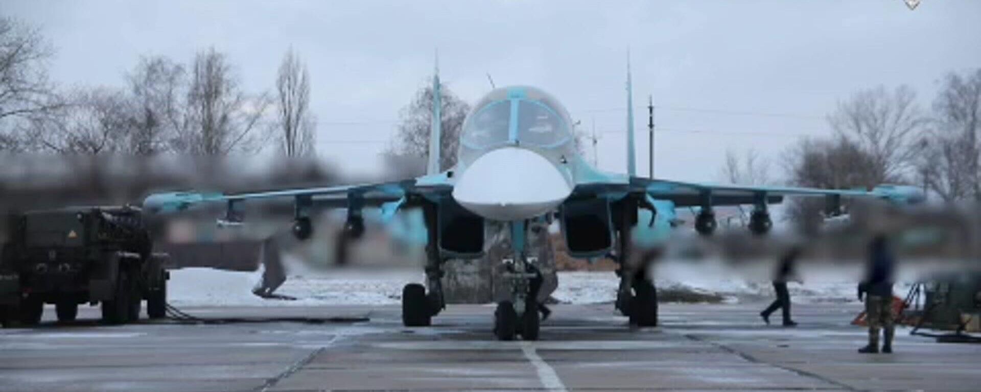Su-34 fighter-bombers attacked an enemy fortified area on the Krasny Liman axis. - Sputnik भारत, 1920, 09.01.2024