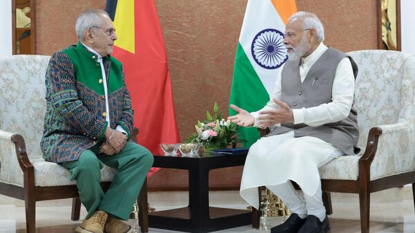 Meeting between PM Modi and Timor-Leste President Horta at Vibrant Gujarat Summit - Sputnik भारत