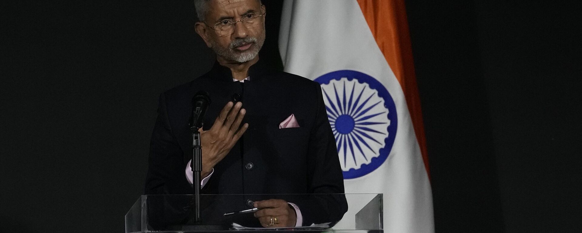 India's foreign minister Subrahmanyam Jaishankar speaks during a press conference, after a meeting with his Panamanian counterpart Janaina Tewaney at the Bolivar palace in Panama City, Monday, April 24, 2023.  - Sputnik India, 1920, 15.01.2024