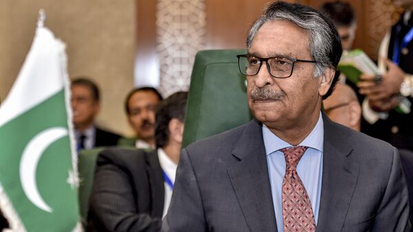 Pakistan's Foreign Minister Jalil Abbas Jilani attends an extraordinary meeting of the Organisation of Islamic Cooperation's (OIC) executive committee regarding the situation in the besieged Gaza Strip in Jeddah on October 18, 2023. - Sputnik भारत