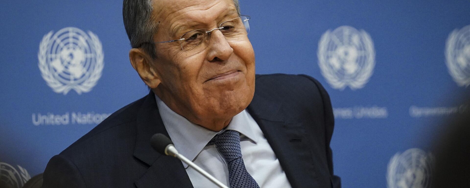 Russia's Foreign Minister Sergey Lavrov listens during a news conference at the United Nations, Tuesday April 25, 2023.  - Sputnik भारत, 1920, 30.01.2024