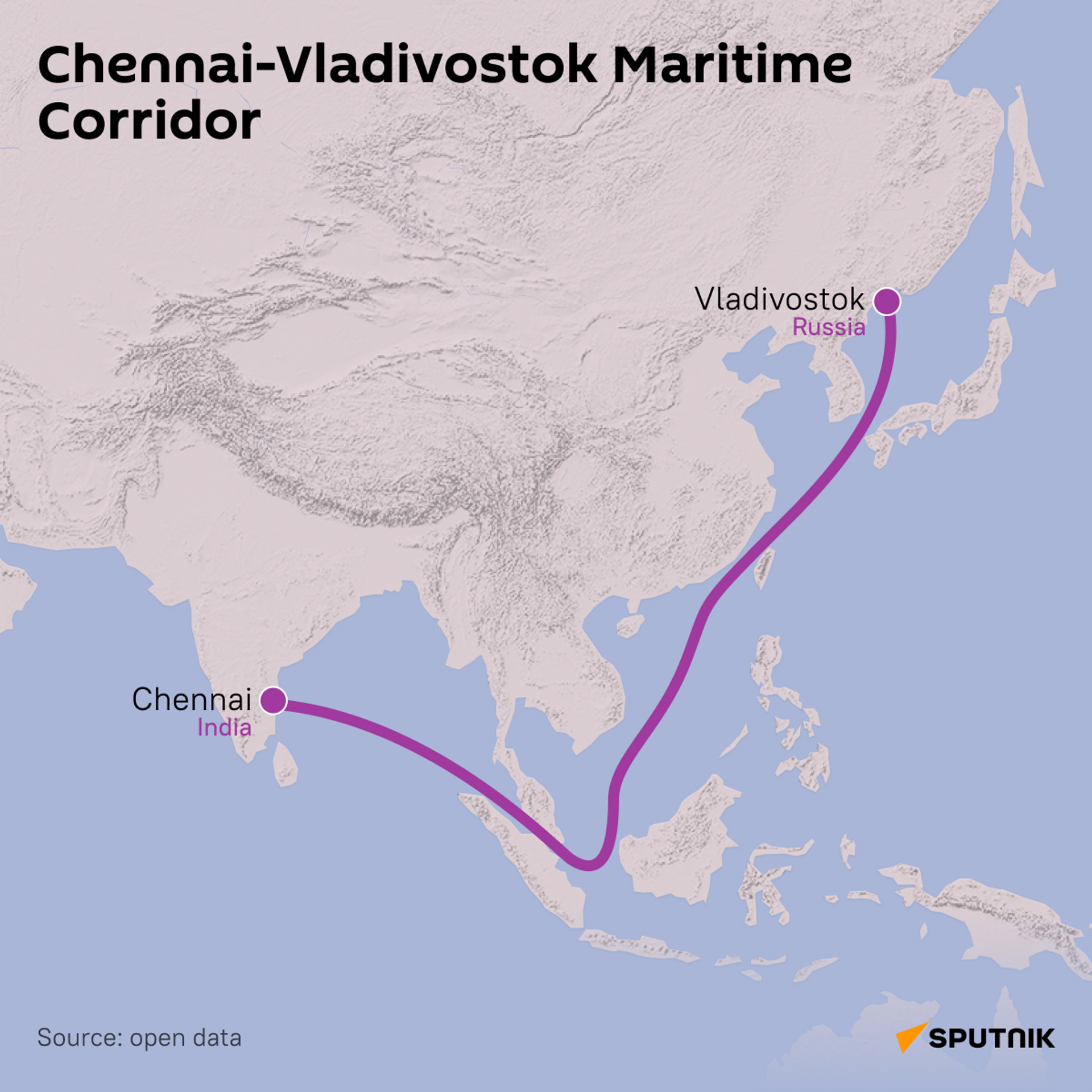 Chennai-Vladivostok Maritime Corridor, desk - Sputnik India, 1920, 24.01.2024