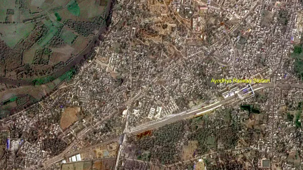 Image shared by NRSC of Ayodhya City -- Ayodhya Railway Station  - Sputnik भारत