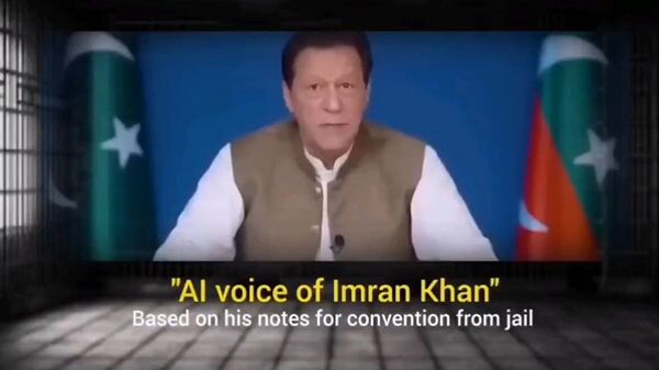 Former Prime Minister Imran Khan’s message at the International Virtual Convention (AI generated voice). - Sputnik India