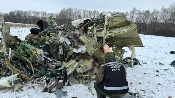 Remnants of Russian Il-76 with Ukrainian PoWs onboard shot down over Belgorod region. - Sputnik India