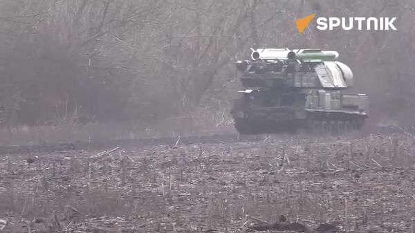 Crews of Russia's Buk-M1 air defense system destroyed two Ukrainian HIMARS missiles in South Donetsk. - Sputnik भारत