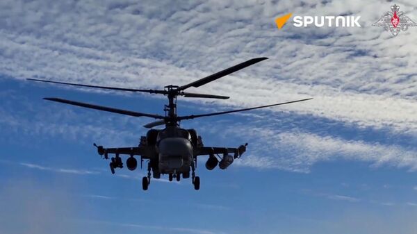 Russian Ka-52 attack helicopter crews strike enemy strongholds - Sputnik भारत
