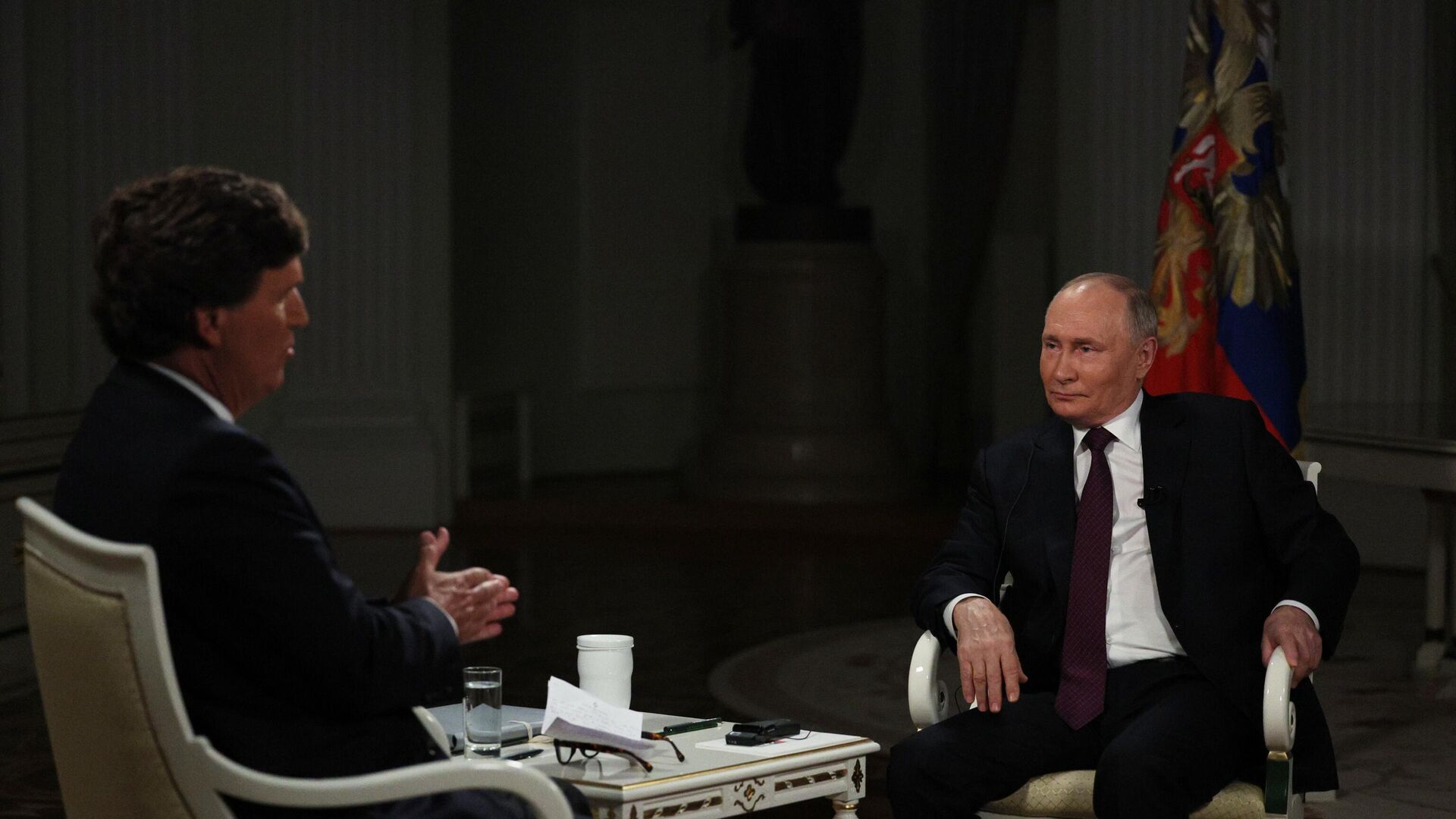Tucker Carlson interview with Russian President Vladimir Putin - Sputnik India, 1920, 11.02.2024