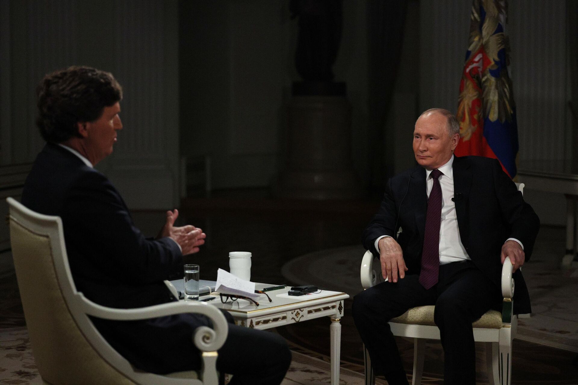 Tucker Carlson interview with Russian President Vladimir Putin - Sputnik India, 1920, 23.02.2024