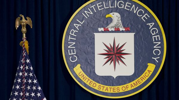   The CIA seal is seen displayed before President Barack Obama speaks at the CIA Headquarters in Langley, Va., Wednesday, April 13, 2016 - Sputnik भारत