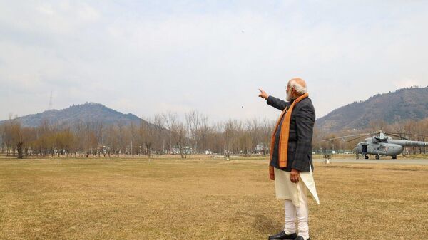 Modi visited Srinagar city on Thursday. - Sputnik भारत