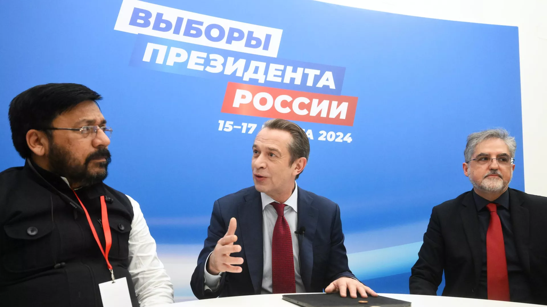 Election headquarters of Russian presidential candidate Vladimir Putin