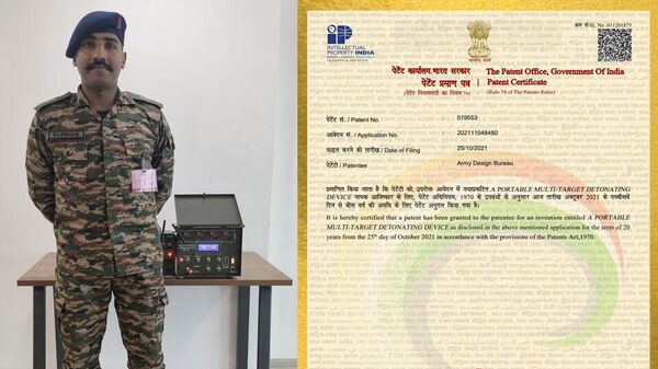 Army Major gets patent for multi target detonation device, inducted in Indian Army - Sputnik भारत