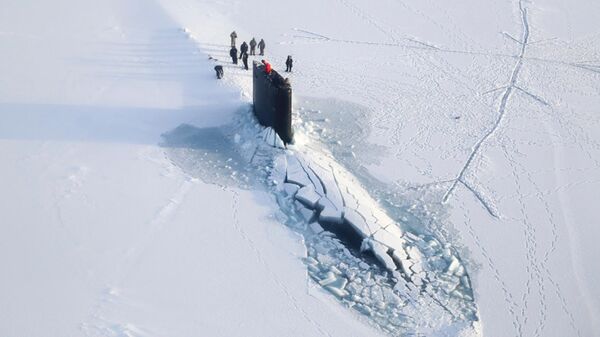 This 2016 photo provided by the U.S. Navy, shows a submarine after breaking through ice in the Beaufort Sea off Alaska's north coast.  - Sputnik India