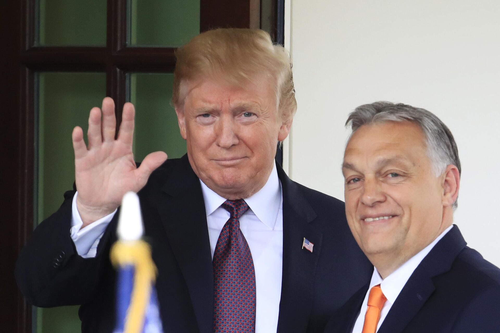 President Donald Trump welcomes Hungarian Prime Minister Viktor Orban to the White House in Washington, Monday, May 13, 2019 - Sputnik India, 1920, 02.04.2024