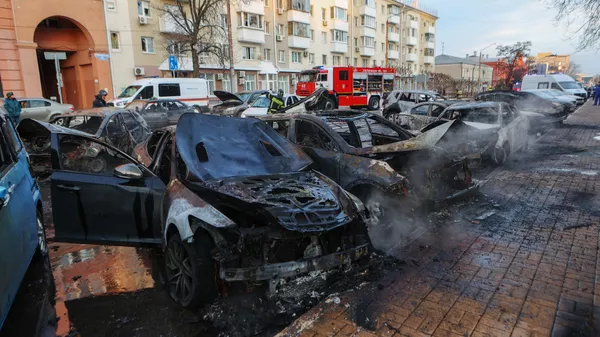 Aftermath of Ukrainian missile and MLRS rocket attack on Belgorod, December 30, 2023. - Sputnik भारत