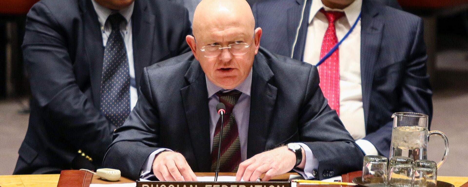 Russia's Permanent Representative to the UN Vasily Nebenzya said during a United Nations Security Council meeting, New York - Sputnik भारत, 1920, 17.06.2024