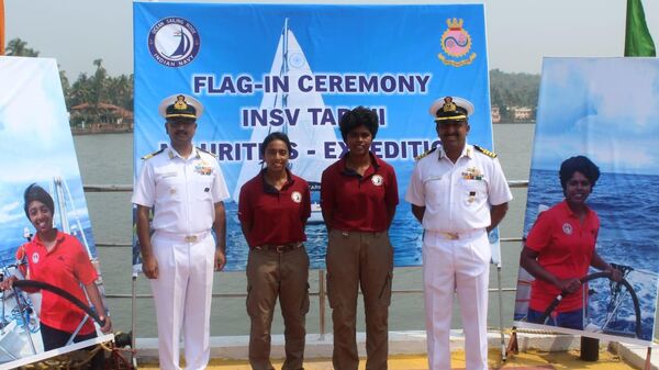 Indian Navy's All-Women Crew Onboard INSV 'Tarini' Returns After Two Months Expedition - Sputnik India