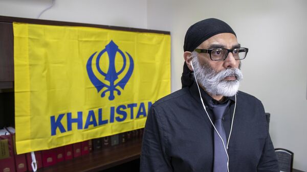Sikh separatist leader Gurpatwant Singh Pannun is in his office in New York City on Wednesday, November 29, 2023. - Sputnik India