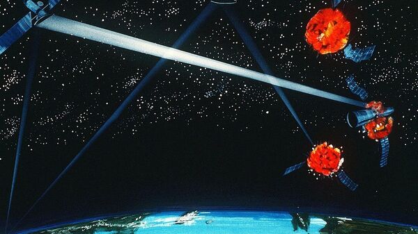 A Pentagon artist's concept of a ground / space-based hybrid laser weapon, 1984 - Sputnik भारत