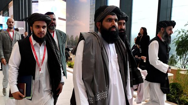 A Taliban delegation attends the Saint Petersburg International Economic Forum (SPIEF) in Saint Petersburg on June 6, 2024. (Photo by Olga MALTSEVA / AFP) - Sputnik India