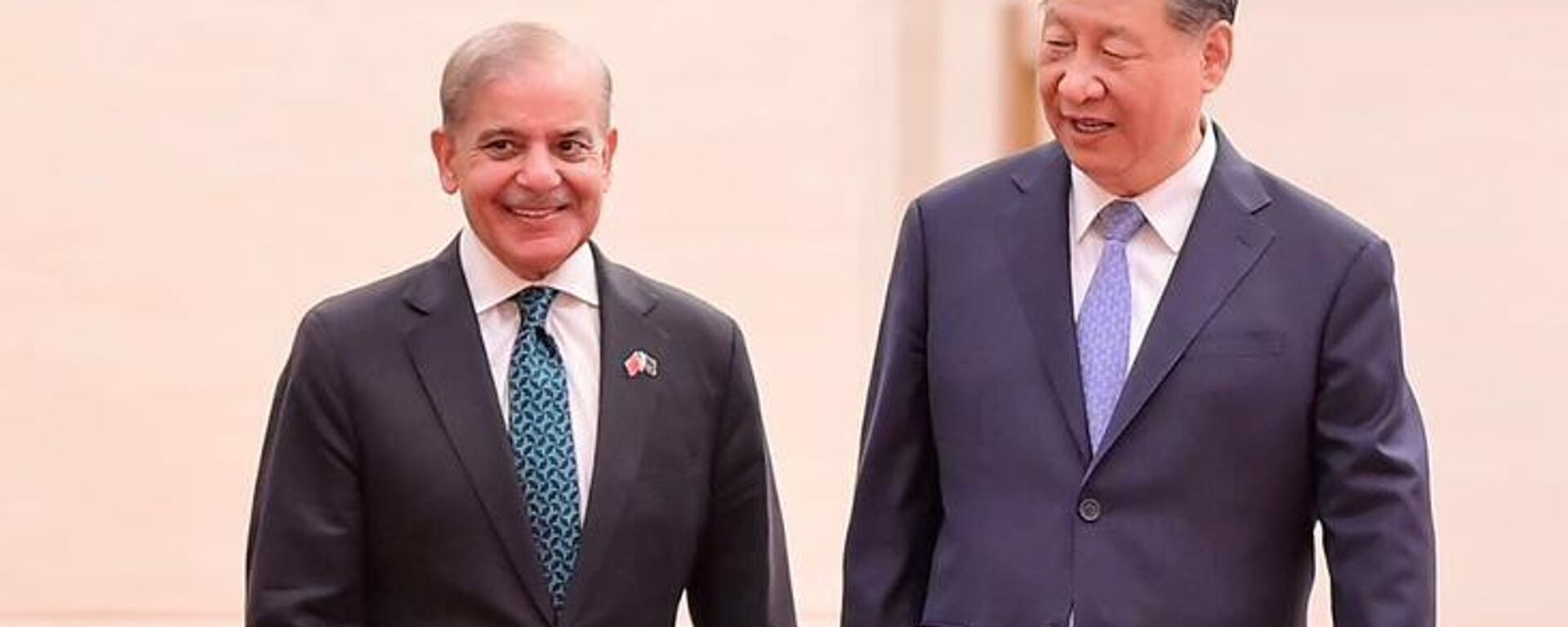 Chinese President Xi Jinping meets with Pakistani Prime Minister Shehbaz Sharif in Beijing. - Sputnik India, 1920, 09.06.2024