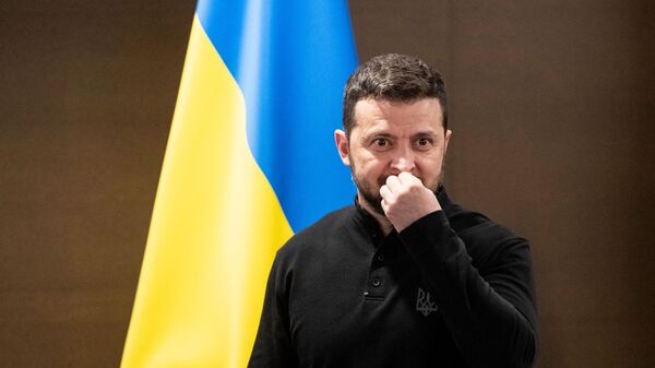 Ukraine's Volodymyr Zelensky on the sidelines of the Summit on peace in Ukraine on June 15, 2024 in Switzerland. - Sputnik India