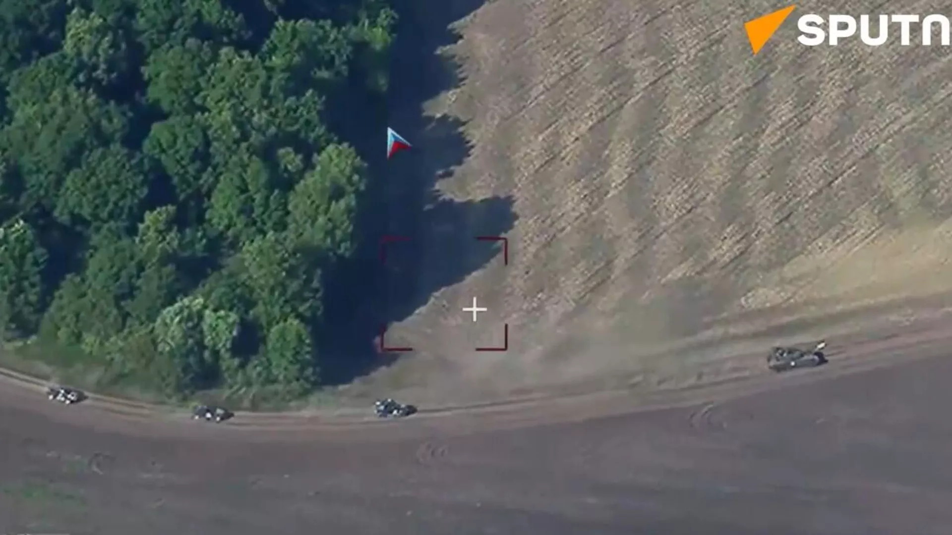 Watch Russian Forces Destroy Ukrainian Armored Vehicles Column in Border Area of Kursk region