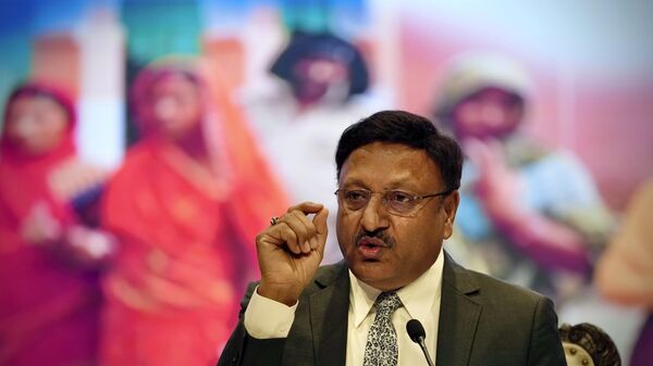 Chief Election Commissioner of India, Rajiv Kumar, speaks at a press conference in New Delhi, India, Monday, June 3, 2024.  - Sputnik भारत