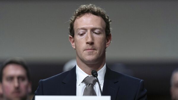 Meta CEO Mark Zuckerberg appears before the Senate Judiciary Committee's hearing on online child safety on Capitol Hill, Wednesday, Jan. 31, 2024 in Washington - Sputnik India