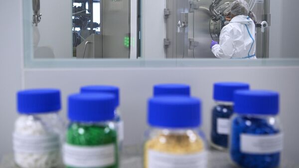 Drugs produced by the R-Opra pharmaceutical plant, part of R-Pharm Group, are seen at the production line at Technopolis Moscow special economic area, in Zelenograd, Moscow, Russia - Sputnik भारत