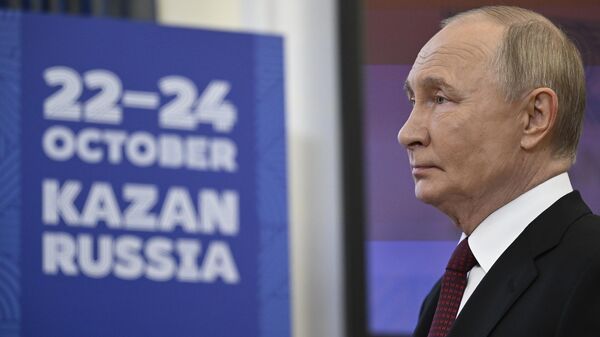 Russian President Vladimir Putin attends his meeting with President of the New Development Bank Dilma Rousseff on the sidelines of BRICS Summit at Kazan Kremlin in Kazan, Russia, Tuesday, Oct. 22, 2024. (Alexander Nemenov, Pool Photo via AP) - Sputnik India