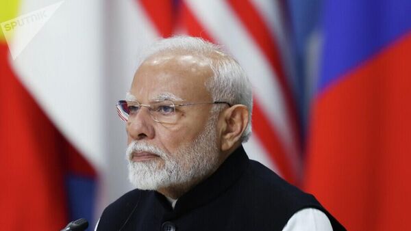 October 23, 2024. Prime Minister of India Narendra Modi at the meeting of heads of delegations from BRICS countries in an expanded format during the XVI BRICS Summit in Kazan. - Sputnik India