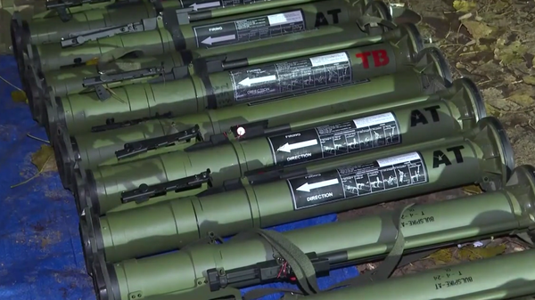 Anti-tank launchers among cache of weapons seized following merc attempt to infiltrate Russia's Bryansk region. Screenshot of video released by the FSB. - Sputnik India