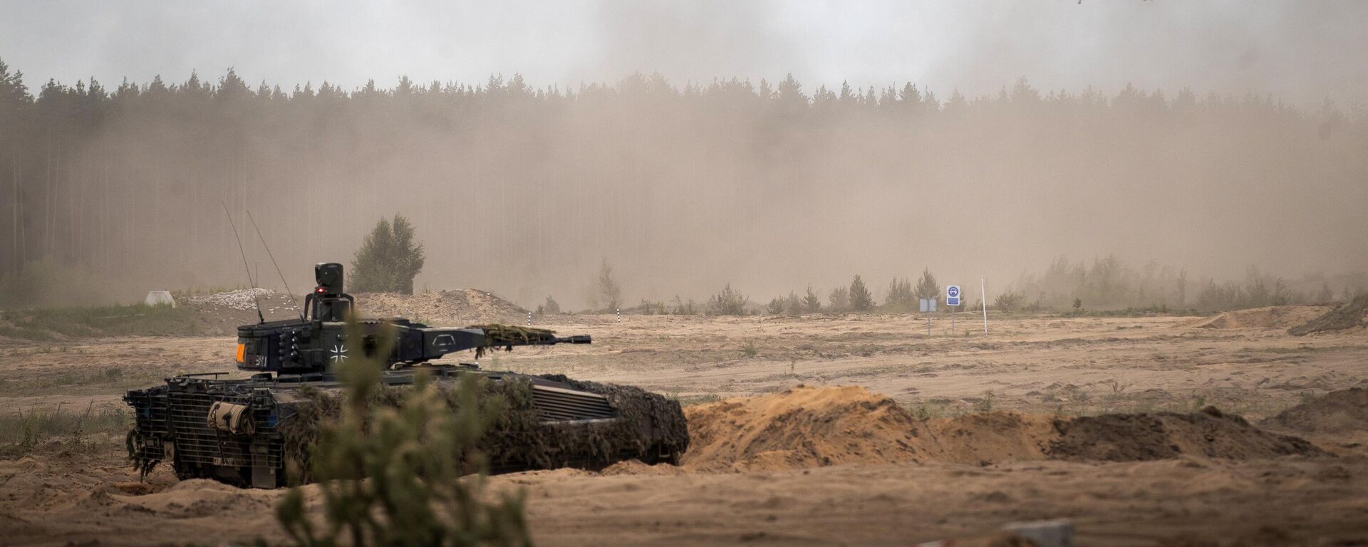 Eurocopters Tiger of the German Army take part in the Lithuanian-German division-level international military exercise 'Grand Quadriga 2024' at a training range in Pabrade, north of the capital Vilnius, Lithuania on May 29, 2024. - Sputnik भारत, 1920, 04.11.2024