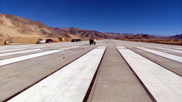 The Mudh-Nyoma Advanced Landing Ground near Line of Actual Control with China in Ladakh - Sputnik भारत