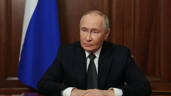 Russian President Vladimir Putin makes an address to the Russian armed forces personnel and citizens after Ukraine fired six US-made ATACMS ballistic missiles on November 19 - Sputnik India