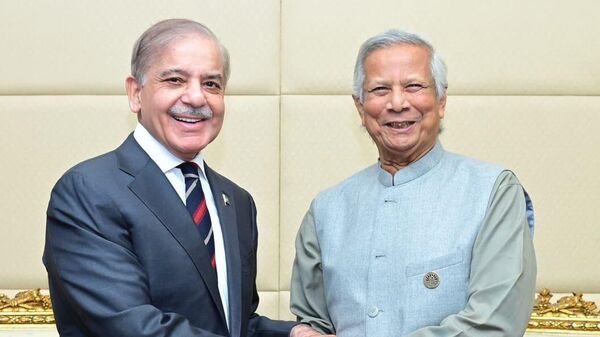 Muhammad Yunus met Shehbaz Sharif at the sidelines of a conference in Egypt - Sputnik India