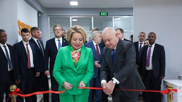 The grand opening ceremony of Sputnik hub in Ethiopia attended by Dmitry Kiselev, general director of the Sputnik News Agency's parent organisation Rossiya Segodnya, and Russian Federation Council speaker Valentina Matvienko. - Sputnik India