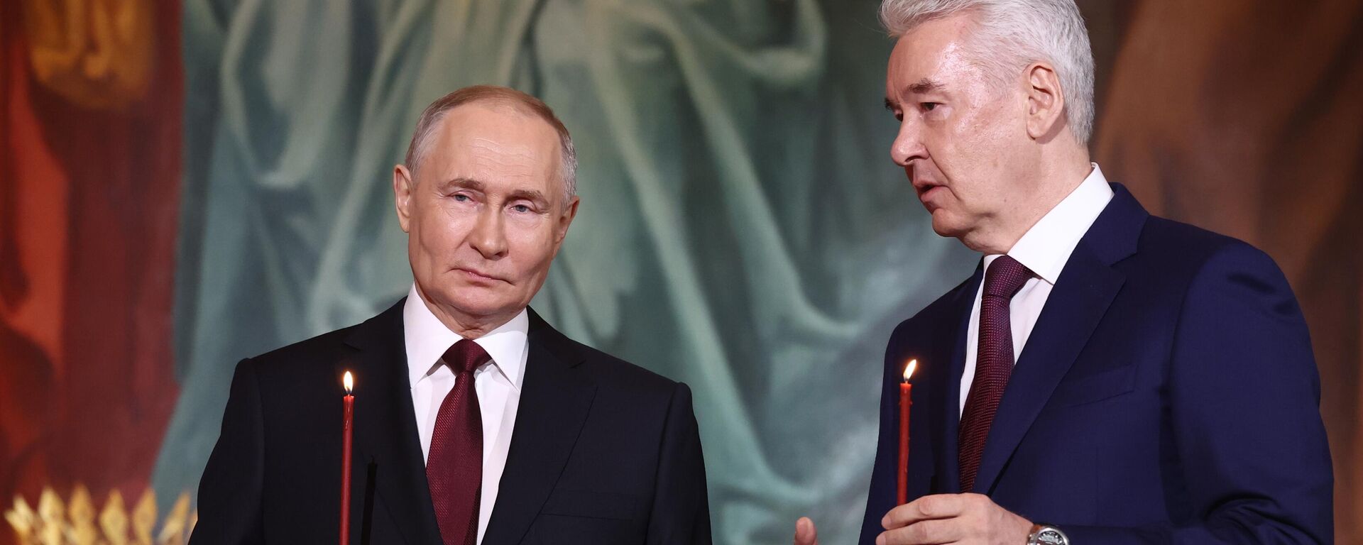 Putin attends Easter Night Service at Christ the Savior Cathedral - Sputnik भारत, 1920, 12.04.2026