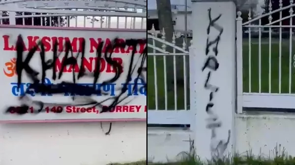 Khalistan temple vandalised in Canada - Sputnik भारत