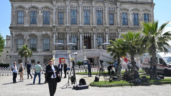 Situation near the Ciragan Palace in Istanbul, where the second round of negotiations between Russia and Ukraine is expected. - Sputnik भारत