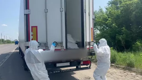 A convoy carrying the bodies of fallen Ukrainian soldiers has arrived at the exchange area. - Sputnik भारत
