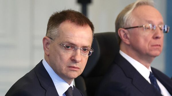 Russian Presidential Aide Vladimir Medinsky (left) at direct negotiations between the delegations of Russia and Ukraine at the Ciragan Palace in Istanbul. - Sputnik India
