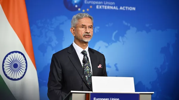 Indian Foreign Minister Subrahmanyam Jaishankar and EU High Representative for Foreign Affairs and Security Policy Kaja Kallas hold a joint press conference in Brussels, Belgium on June 10, 2025.  - Sputnik भारत