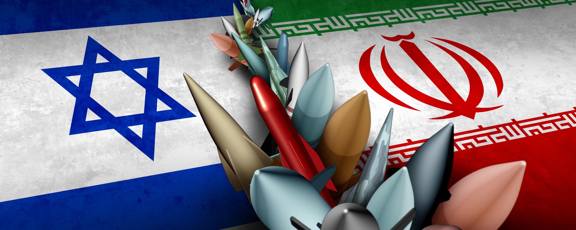 Iran Israel Military Crisis and armed confrontation or Israeli Iranian proxy war conflict with two opposing governments in a dispute as a persian gulf and armed middle east. - Sputnik India, 1920, 13.06.2025
