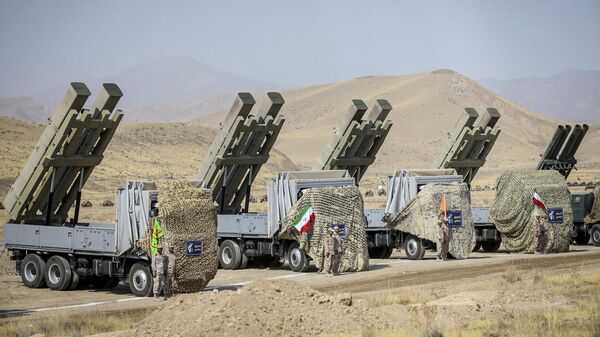 This photo provided by Revolutionary Guard's ground force on Monday, Oct. 17, 2022, shows missile systems in a maneuver in northwestern Iran - Sputnik India