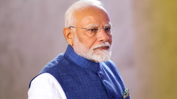 Prime Minister of the Republic of India Narendra Modi attends a press conference during a meeting with Polish Prime Minister Donald Tusk at the Chancellery of the Prime Minister in Warsaw, Poland, on August 22, 2024. Prime Minister Narendra Modi visits Poland, marking the first official visit by an Indian Prime Minister in over 40 years. The re-elected Prime Minister from the Bharatiya Janata Party lays wreaths at several locations in Warsaw and then meets with Prime Minister Donald Tusk and President Andrzej Duda. - Sputnik भारत